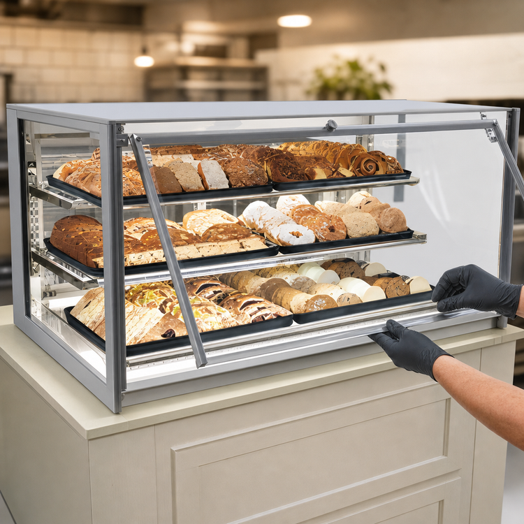 Product image #4 for Federal Industries Italian Glass Series 60-Inch Countertop Non-Refrigerated Pastry Display Case