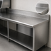 Thumbnail image #4 for Advance Tabco Special Value Series 108-Inch x 24-Inch Economy Open Base Stainless Steel Work Table with 5-Inch Backsplash