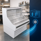 Thumbnail image #4 for Howard-McCray 35E Series SC-OS35E-5C 63-Inch Curved-End Self-Contained Open Refrigerated Merchandiser, White
