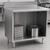 Thumbnail image #4 for Eagle Spec-Master Open Front Cabinet Base Worktable with Backsplash, 60 x 30 Inches, 14-Gauge Stainless Steel Top