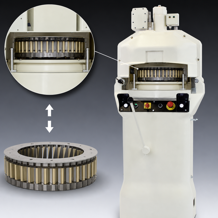 Product image #4 for Erika Record EASY 7/71 RH Semi-Automatic Floor Model Dough Divider/Rounder, 20-Part