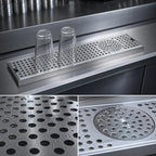 Thumbnail image #4 for Micro Matic USA DP-120D-36GR 36-Inch Surface-Mount Stainless Steel Drip Tray Trough with Integral Glass Rinser