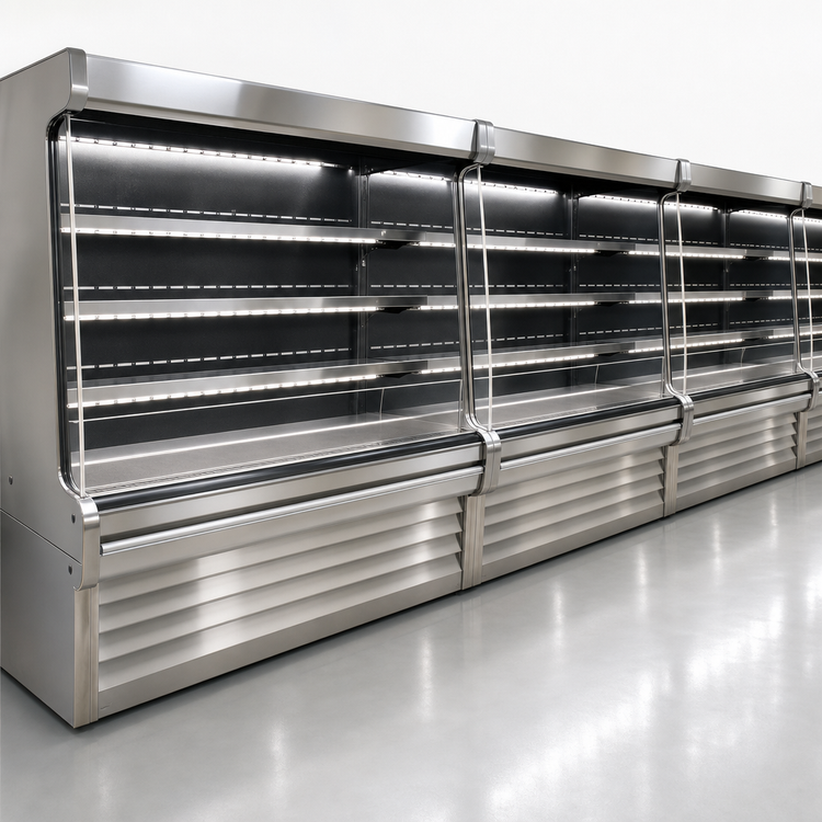 Product image #4 for Howard-McCray 35E Series Dairy Open Merchandiser with LED-Lit Shelves, Stainless Steel, 75-Inch W x 60-Inch H