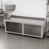 Thumbnail image #4 for John Boos 108 x 30 Inch Stainless Steel Cabinet Base Work Table with Open Front and 5-Inch Backsplash