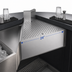 Thumbnail image #4 for Krowne Royal Series 24-Inch Front Corner 45° Stainless Steel Underbar Drainboard Filler