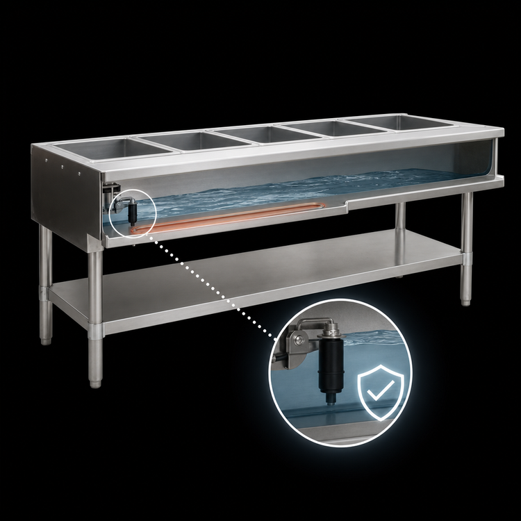 Product image #4 for Eagle Group WT5-208 Electric (5) Pan Water Bath Hot Food Table