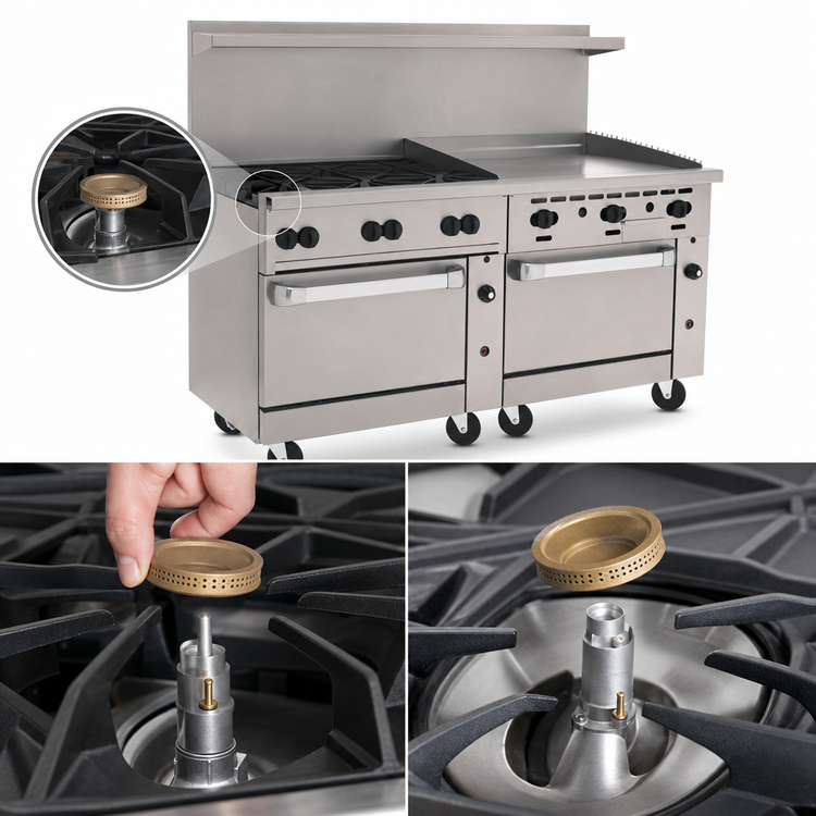 Product image #4 for Wolf Challenger XL 72-Inch Gas Restaurant Range with 6 Open Burners, 36-Inch Griddle and 2 Ovens