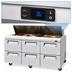 Thumbnail image #4 for Turbo Air Super Deluxe 72-5/8-Inch 3-Section 6-Drawer Sandwich/Salad Prep Table, 23 Cu. Ft., Stainless Steel, R290, 115V