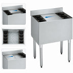 Thumbnail image #4 for Krowne Silver Series 18-30-7 30-Inch Freestanding Insulated Bar Ice Bin with 7-Circuit Cold Plate and Full Sliding Cover