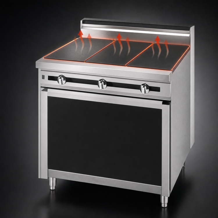 Product image #4 for Titan JTRH-3HT 36-Inch Gas Heavy Duty Range with (3) Hot Tops and Cabinet Base