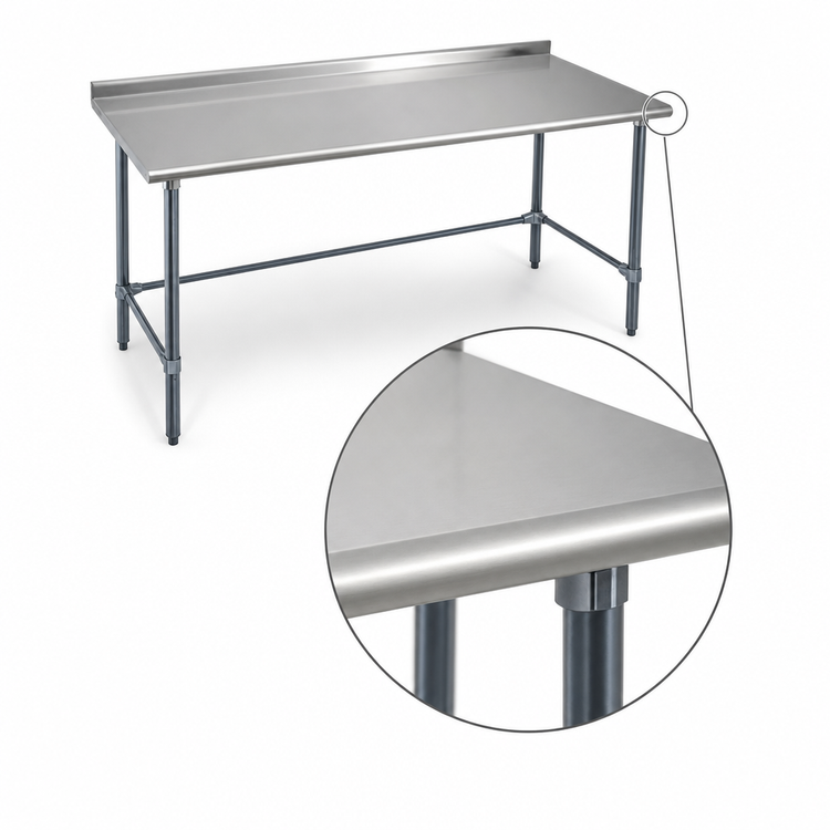 Product image #4 for Eagle Group BlendPort® Budget Series 84"W x 30"D Stainless Steel Top Work Table with Galvanized Base