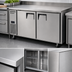 Thumbnail image #4 for Everest ETWR2 Two-Section Undercounter/Worktop Refrigerator, 18 Cu. Ft., Side-Mounted Self-Contained Refrigeration, Stainless Steel Worktop