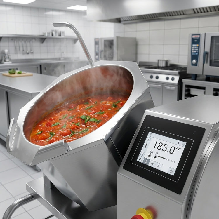 Product image #3 for Cucimix UCBTE008V1 8 Gallon Electric Tilting Braising Pan with Mixer