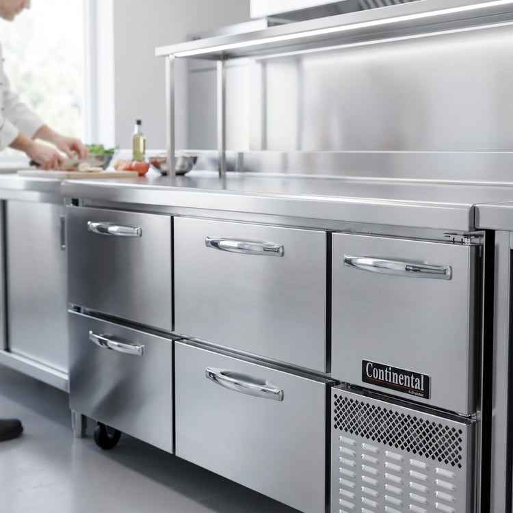 Product image #3 for Continental Refrigerator FA68SN-D 68" Shallow Depth Worktop Freezer with Drawers