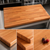 Thumbnail image #4 for Boos Block 96-Inch x 25-Inch Blended Edge Grain American Cherry Kitchen Countertop with Varnique Finish