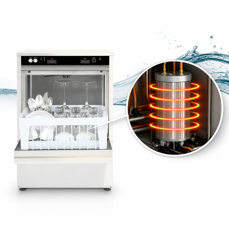 Product image #4 for Jet-Tech High-Temperature Undercounter Door-Type Glasswasher with Built-In Electric Booster