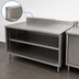 Thumbnail image #4 for BK Resources Stainless Steel Chef Table with Open Front Cabinet Base and 5-Inch Riser, 24 x 24 Inches