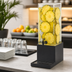 Thumbnail image #4 for Cal-Mil Midnight Bamboo 3-Gallon Square Beverage Dispenser with Drip Tray Base