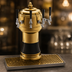 Thumbnail image #4 for Glastender Zeus 4-Faucet Countertop Draft Dispensing Tower with Surface-Mount Drain Pan, Polished Brass Finish