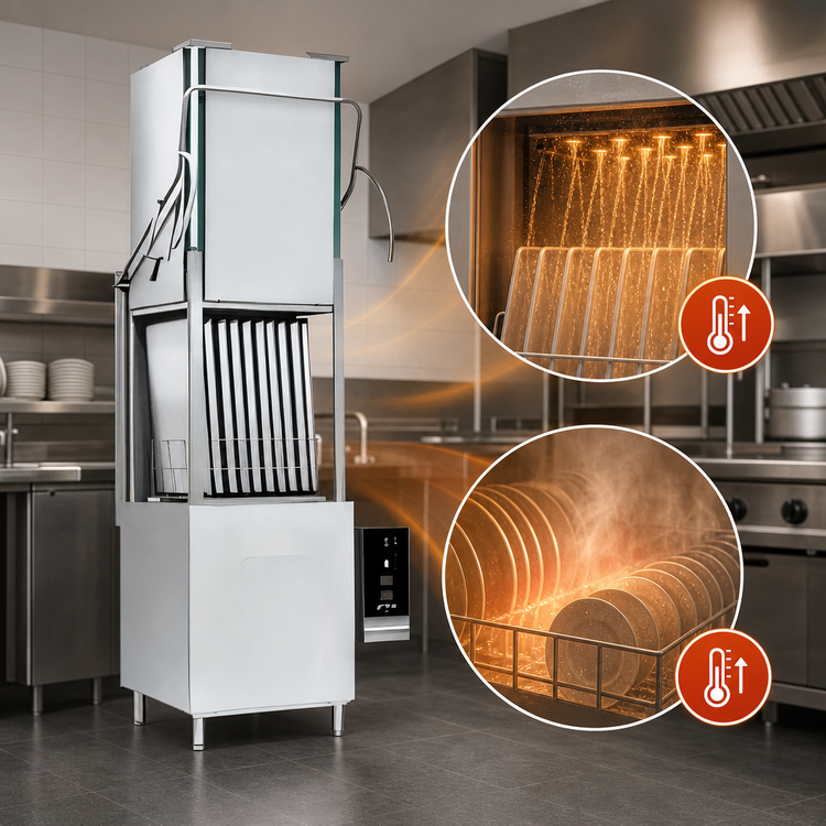 Product image #4 for Jet-Tech High Hood High-Temperature Door-Type Dishwasher with Booster Heater