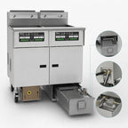 Thumbnail image #4 for Pitco Solstice Supreme SSHLV184R-C/FD Reduced-Oil Gas Fryer, Full Frypot, 42 lb Capacity, Computer Controls & Built-In Filter