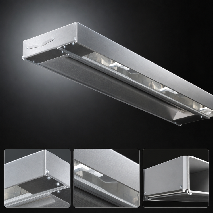 Product image #4 for RedHots 60-Inch Single Unlighted Rod-Style Strip Heat Lamp with Remote, 208V