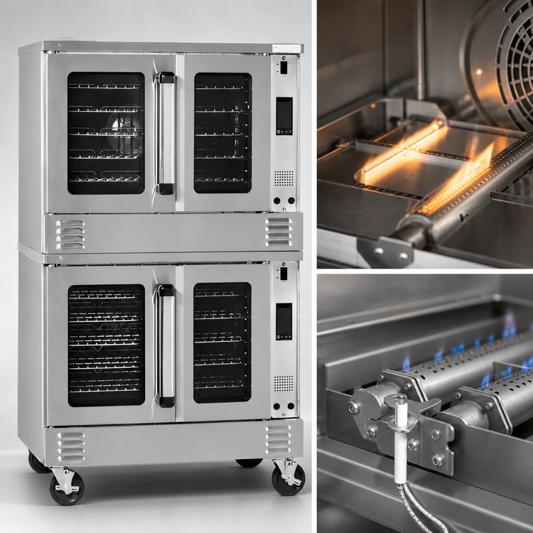 Product image #4 for Southbend Platinum Series Full-Size Double Deck Gas Convection Oven with Touchscreen Controls and Dependent Glass Doors