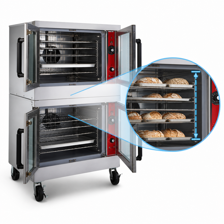 Product image #5 for Vulcan VC66GD Double-Deck Bakery Depth Gas Convection Oven, 10-Pan Capacity