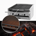 Thumbnail image #4 for MagiKitch'n 36-Inch Low Profile Countertop Ceramic Coal Gas Charbroiler with 6-Inch Service Shelf