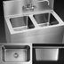 Thumbnail image #4 for Spec-Bar Two-Compartment Underbar Sink Unit, 24 Inch W x 19 Inch D, 304 Stainless Steel