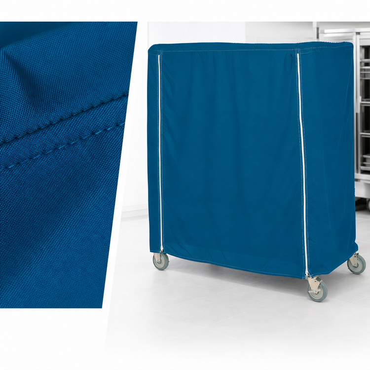 Product image #4 for Metro Queen Mary and Banquet Cart Cover, 36 x 18 x 54 Inches, Uncoated Denier Nylon, Mariner Blue