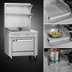Thumbnail image #4 for Southbend Platinum 32-Inch Heavy Duty Gas Range with Convection Oven, 2 Open Burners, and 16-Inch Hot Top