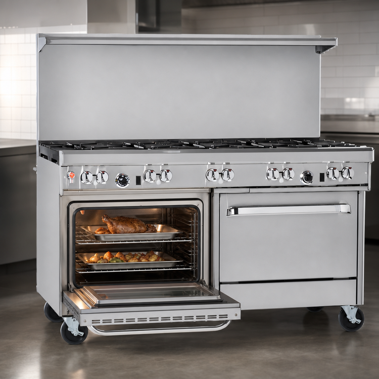 Product image #4 for Southbend Ultimate 60-Inch Gas Restaurant Range with 36-Inch Griddle, Convection Oven, and Cabinet Base