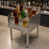 Thumbnail image #5 for BK Resources 12-Inch Wide 4-Step Underbar Liquor Bottle Display Unit, Stainless Steel, 13-Bottle Capacity