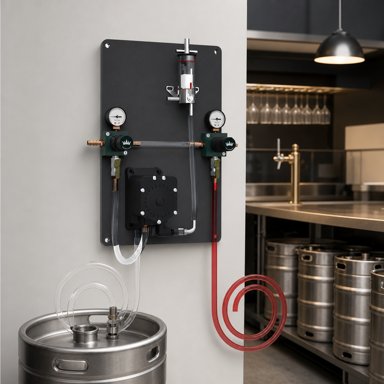 Product image #4 for Krowne MasterTap Beer Pump Panel with 1 Empty Keg Detector and 1 Beer Line