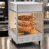 Thumbnail image #4 for Rotating 3-Tier Pizza Merchandiser Hot Food Display with 12-Inch Racks, Stainless Steel and Tempered Glass