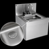 Thumbnail image #4 for Eagle Group Spec-Bar Wall Mounted Stainless Steel Hand Sink with Perforated Sink Strainer, 14 x 15 Inch