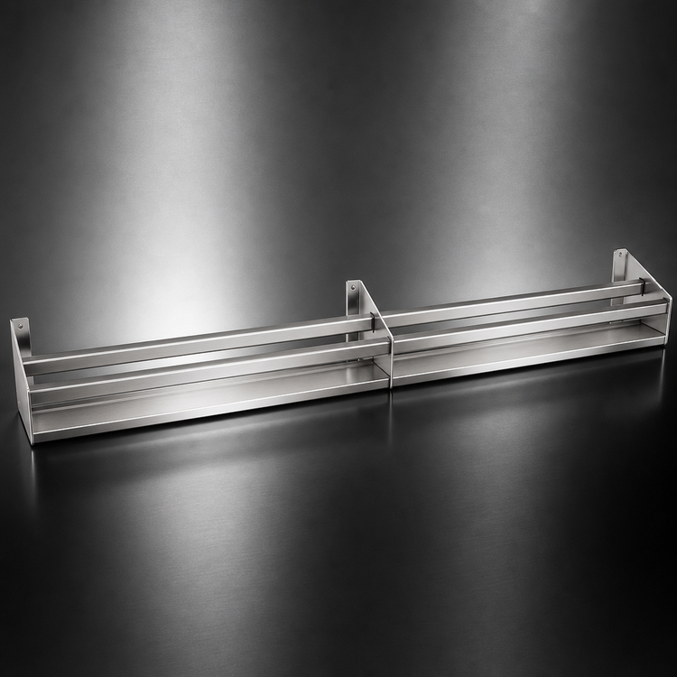 Product image #4 for Glastender 83-Inch Double Speed Rail, Stainless Steel, Open Step-and-Rail Design