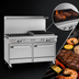 Thumbnail image #4 for Southbend Ultimate 60-Inch Commercial Gas Restaurant Range with 4 Open Burners, 36-Inch Charbroiler, Standard Oven and Cabinet Base