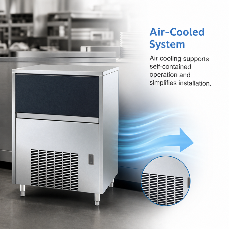 Product image #4 for Brema Undercounter Cube Ice Maker with 88 lb Storage Bin and AWS Self-Cleaning