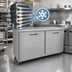 Thumbnail image #5 for Kelvinator Commercial 61-Inch Two-Section Undercounter Refrigerator, 15.5 Cu. Ft., Solid Doors, Rear-Mounted Self-Contained Refrigeration