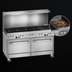 Thumbnail image #4 for Southbend Ultimate 60-Inch Gas Restaurant Range with 5 Open Burners, 24-Inch Charbroiler, and 2 Cabinets