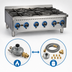 Thumbnail image #4 for Globe 36-Inch 6-Burner Countertop Gas Hot Plate
