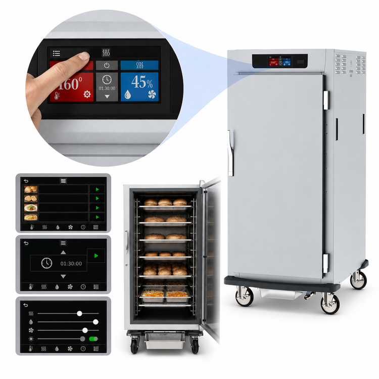 Product image #4 for Metro C5 9 Series 3/4-Height Controlled Humidity Heated Holding and Proofing Cabinet with 6.8" Touch Screen and Universal Wire Slides