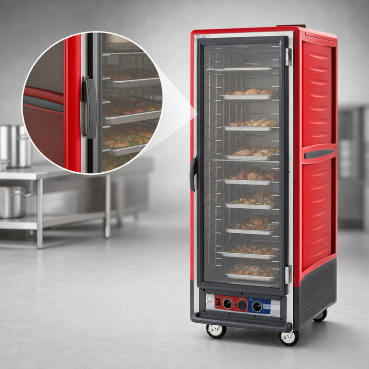 Product image #4 for Metro C5 3 Series Full-Height Mobile Heated Holding Cabinet with Clear Door and Lip Load Slides
