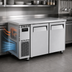 Thumbnail image #4 for Turbo Air J Series 48-Inch Side-Mount 2-Section Undercounter Freezer, 9.93 Cu. Ft.