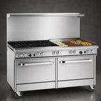 Thumbnail image #4 for Southbend (Middleby) Ultimate 4605AC-2T 60-Inch Gas Restaurant Range, 5 Burners, 24-Inch Thermostatic Griddle, Convection Oven, Cabinet Base
