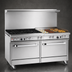 Thumbnail image #4 for Southbend Ultimate 60-Inch Gas Restaurant Range with 3 Front Burners, 2 Rear Pyromax Burners, 24-Inch Griddle, Convection Oven and Cabinet Base