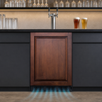 Thumbnail image #5 for Summit Commercial SBC58BLBIADAIF ADA Undercounter Dual-Tap Beer Dispenser, Front-Breathing, Black, Holds Two 1/6-Barrel Kegs