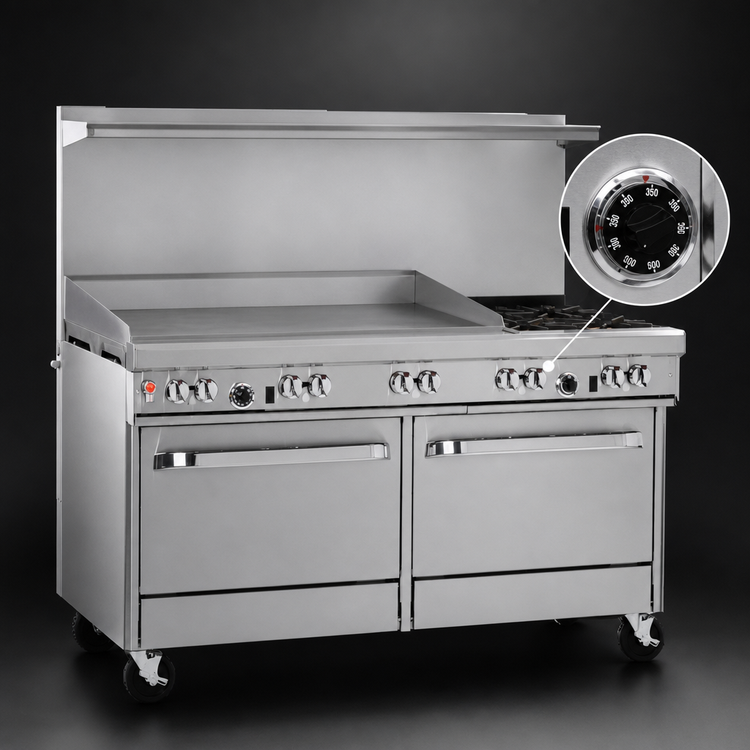 Product image #4 for Southbend Ultimate 60-Inch Gas Restaurant Range with 2 Burners, 48-Inch Griddle and 2 Cabinets